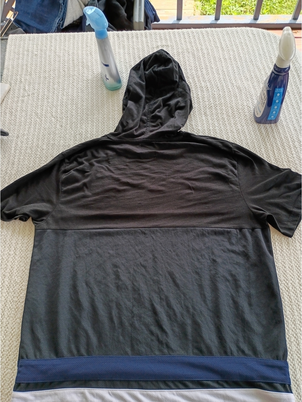 Westy Men's Black Short Sleeve Hooded Pullover Shirt XL